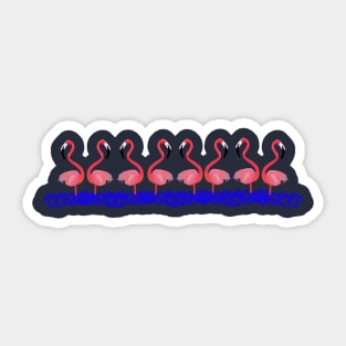 flamingos birds Sticker